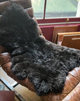 Luxury Icelandic sheepskin rug, dark graphite grey, premium shorn 50mm fleece, ethically sourced, hypoallergenic, best-selling by Wildash London at brixbailey.com