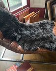 Luxury Icelandic sheepskin rug, dark graphite grey, premium shorn 50mm fleece, ethically sourced, hypoallergenic, best-selling home decor by Wildash London at brixbailey.com