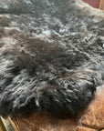 Luxury Icelandic sheepskin rug, dark graphite grey, premium shorn 50mm fleece, ethically sourced, hypoallergenic, best-selling home decor by Wildash London at brixbailey.com
