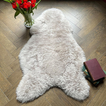 Premium Icelandic Sheepskin Throw Dove Grey, Medium Luxury Sheepskin Rug, Handcrafted Organic Free-Range Fur, Best-Selling Shorn Sheepskin by Wildash London at brixbailey.com