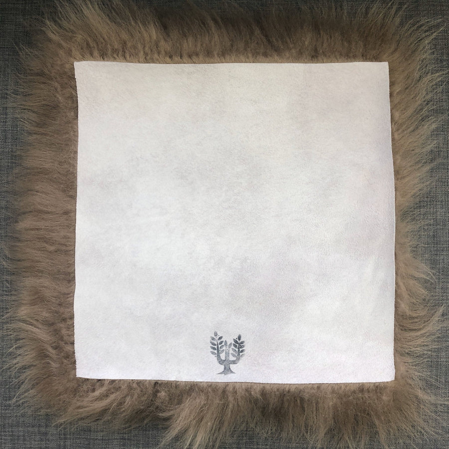 Icelandic Sheepskin Square Seat Cover 37cm Taupe