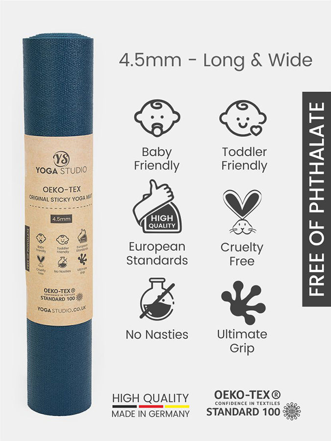 Yoga Studio Oeko-Tex Long &amp; Wide Yoga Mat 4.5mm