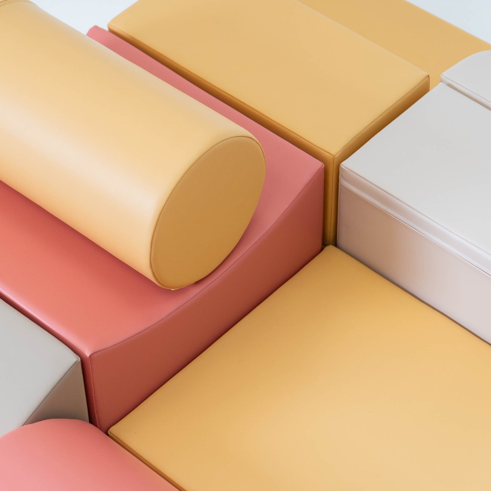 Soft Play Eight Foam Block Set in Pastel Pink