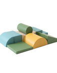 Pastel Turquoise Soft Play Foam Block Set Eight Piece