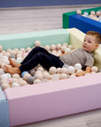 Light Pastel Soft Foam Ball Pit for Toddlers