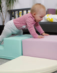 Soft Play Pastel Corner Climber Foam Block Set for Kids