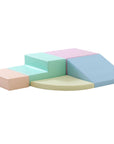 Soft Play Pastel Corner Climber Foam Block Set for Kids