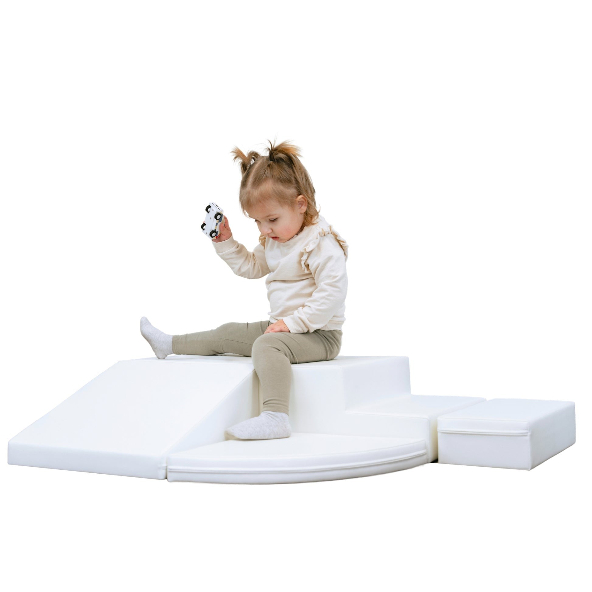 Soft Play White Foam Climber Set for Kids