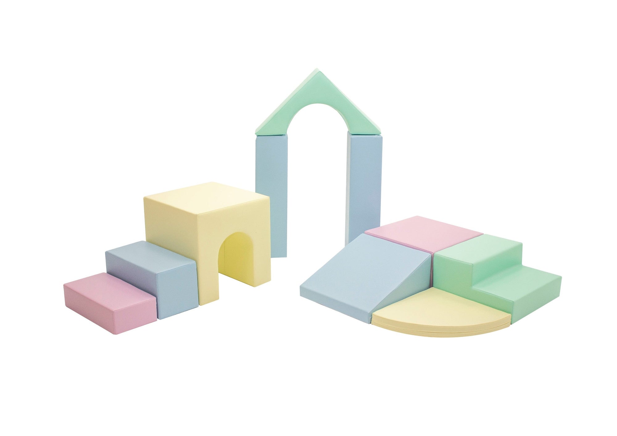 Soft Play Foam Block Set in Light Pastels