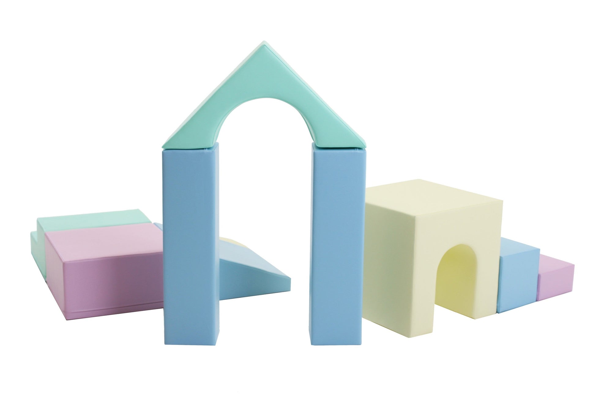 Soft Play Foam Block Set in Light Pastels