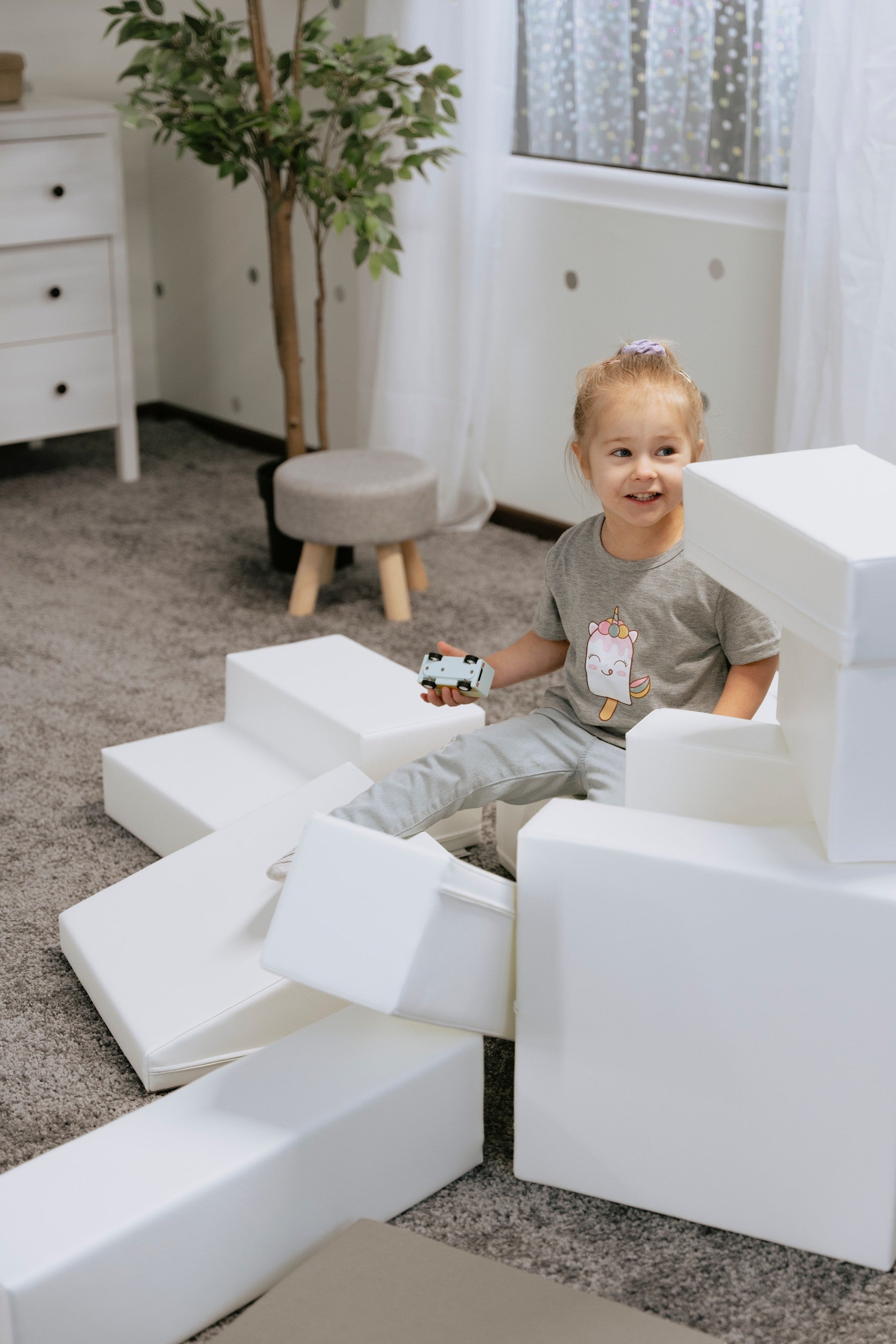 Soft Play Foam Block Set in White