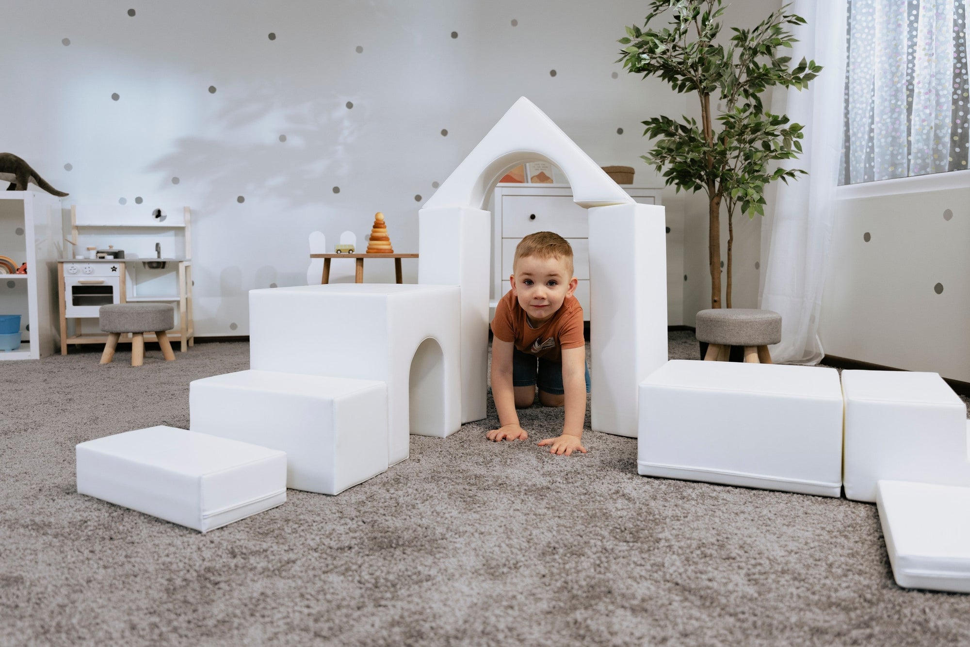 Soft Play Foam Block Set in White