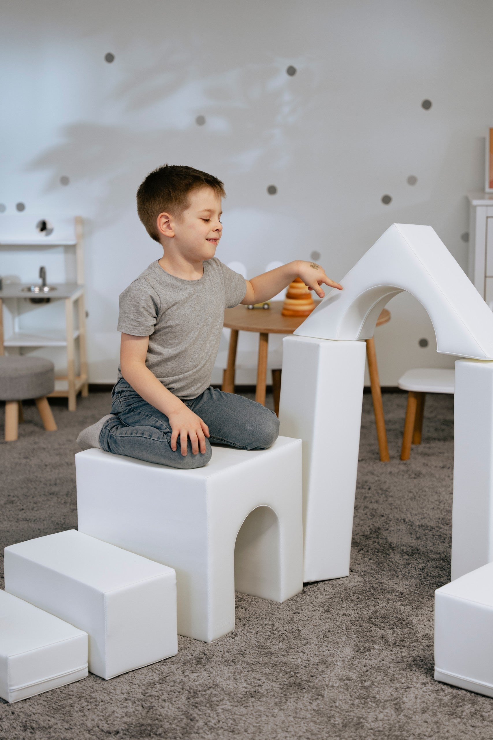 Soft Play Foam Block Set in White