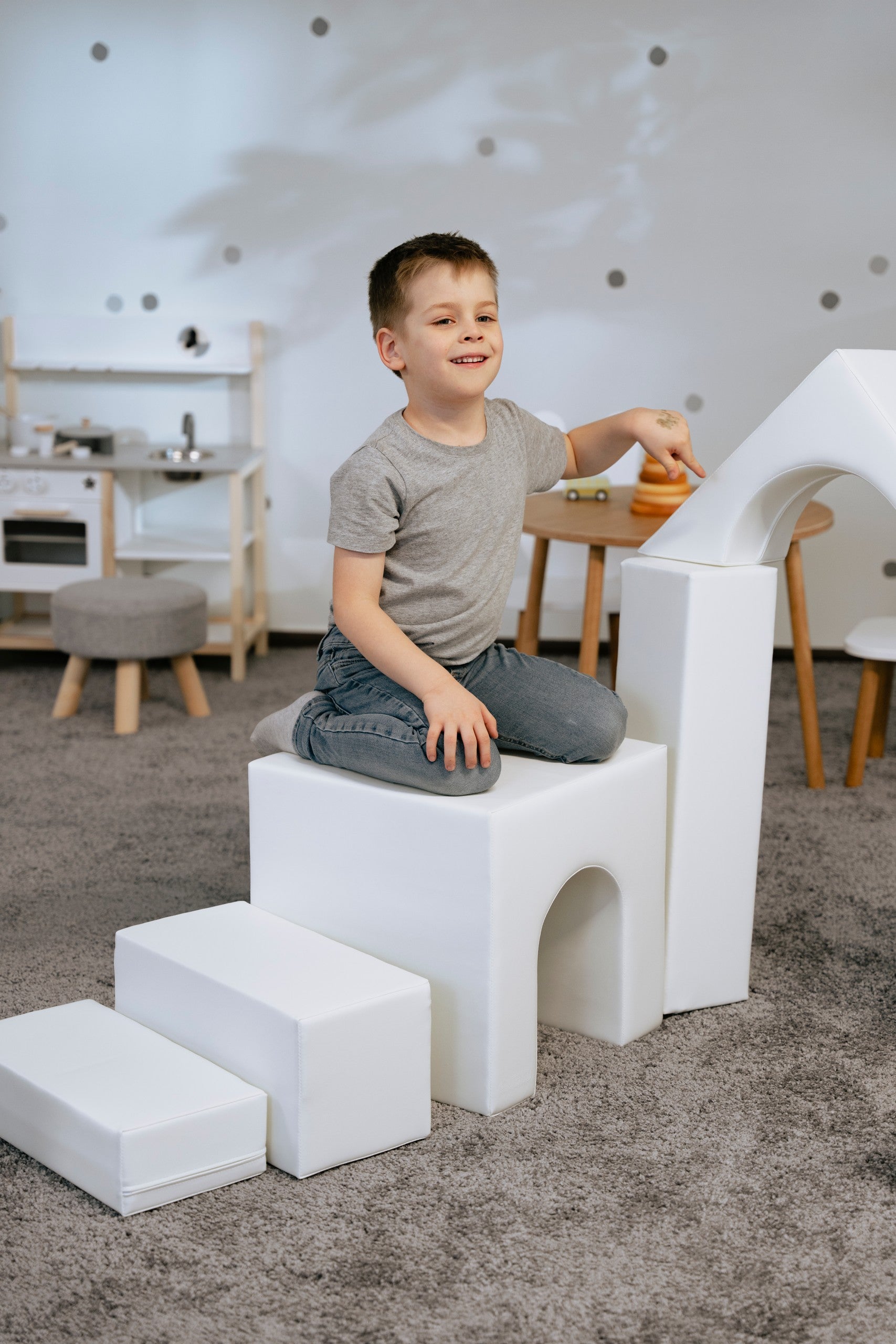 Soft Play Foam Block Set in White