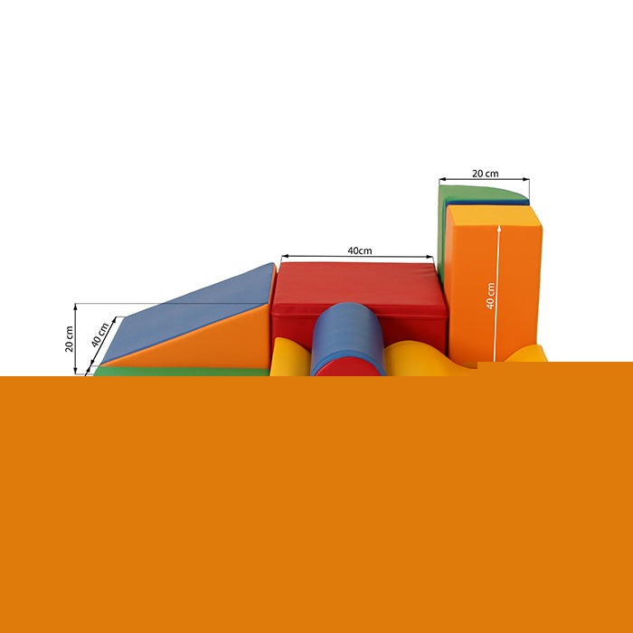 Soft Play Foam Block Set Multicolor Discoverer