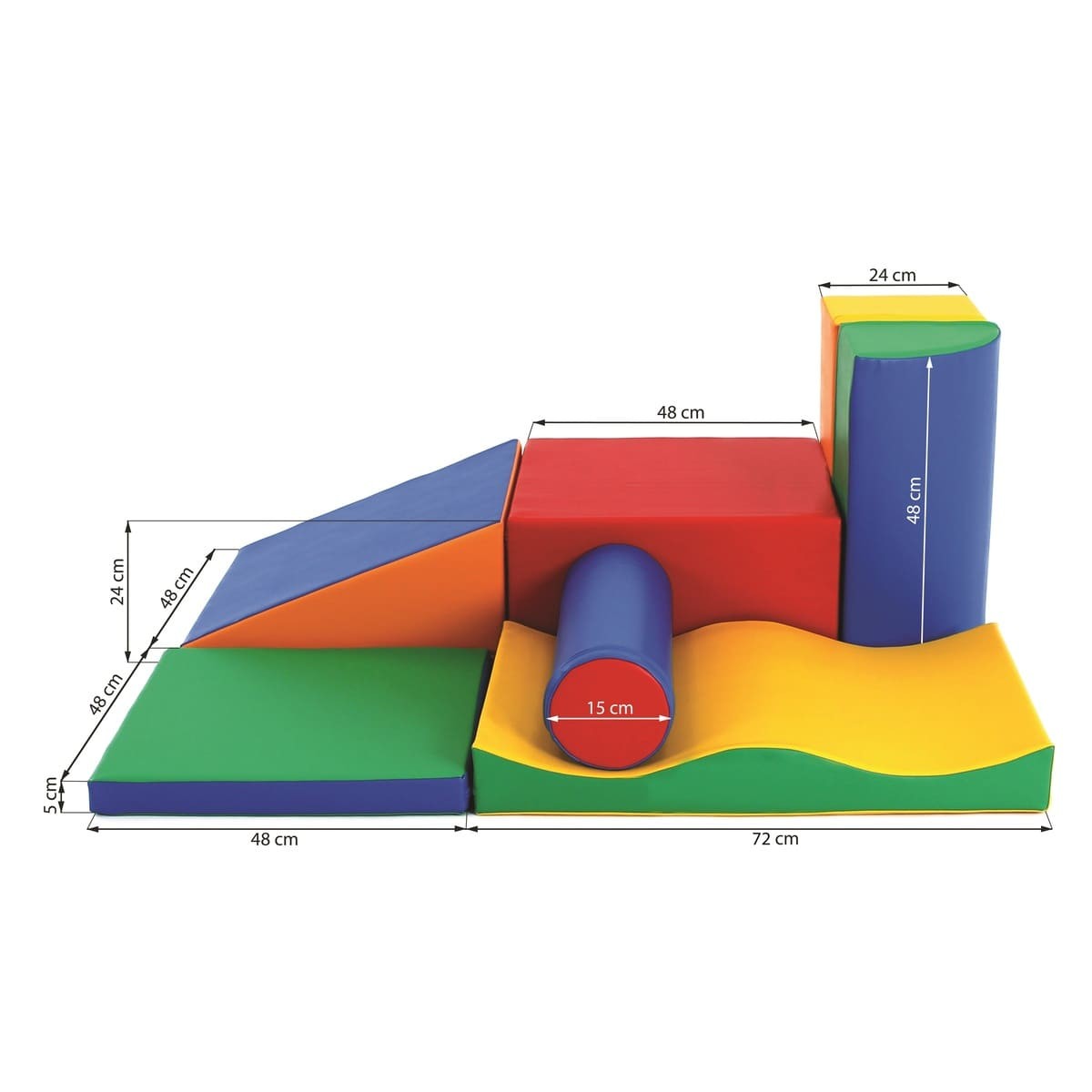 Soft Play Foam Block Set Multicolor Discoverer
