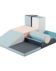 Seven Piece Soft Play Block Set in Light Pastels