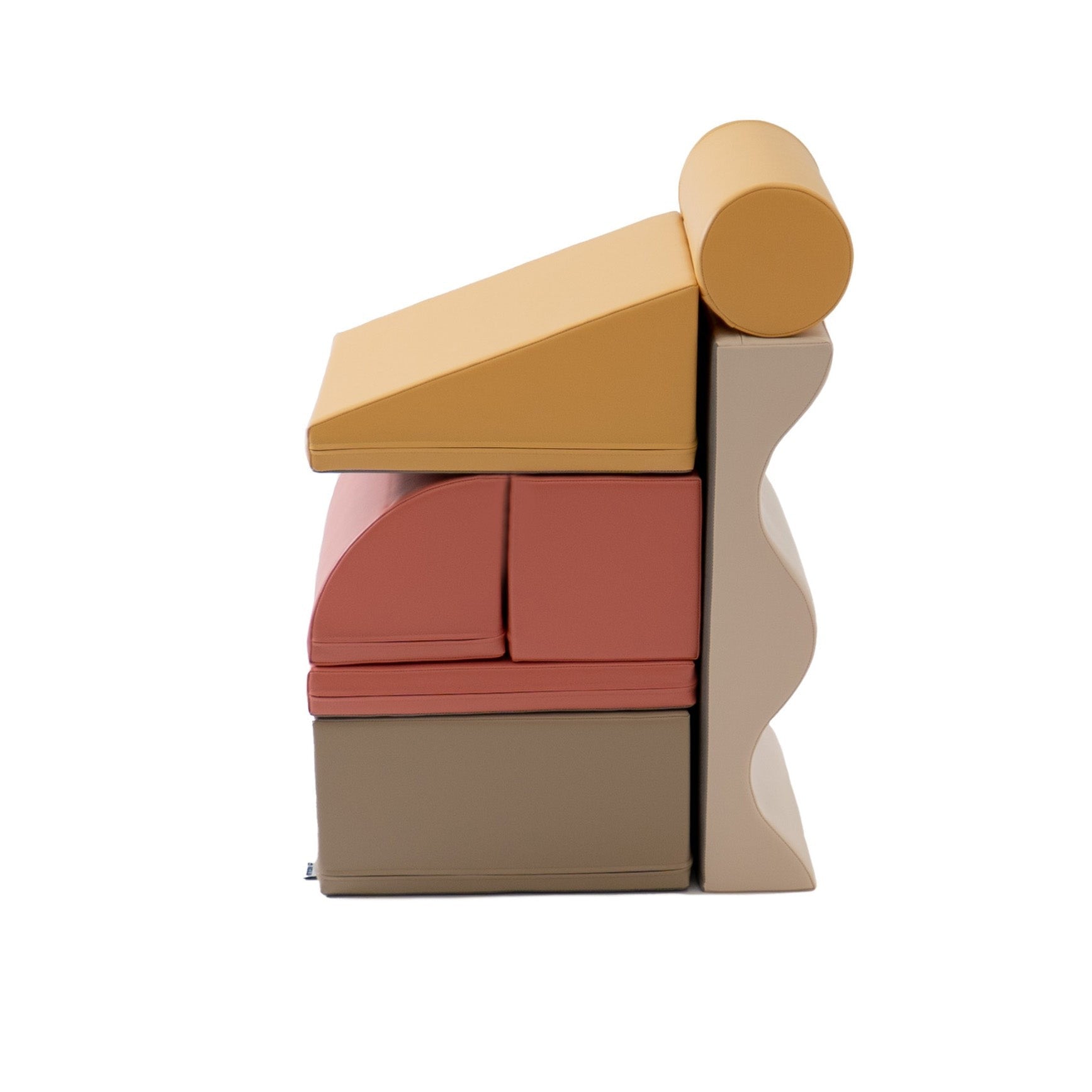 Seven Piece Soft Play Foam Block Set in Pastel Pink