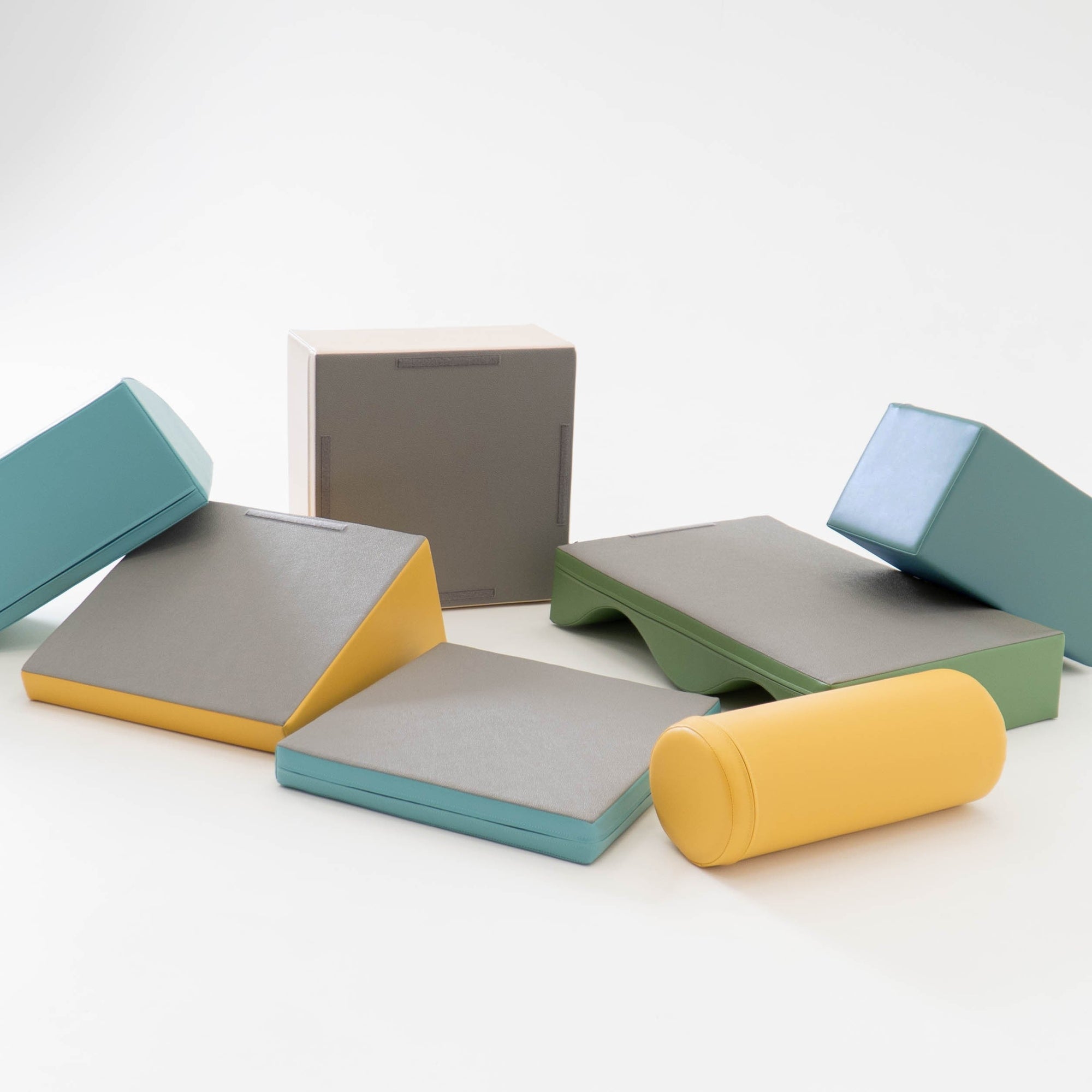 Soft Play Seven Foam Block Set in Pastel Turquoise