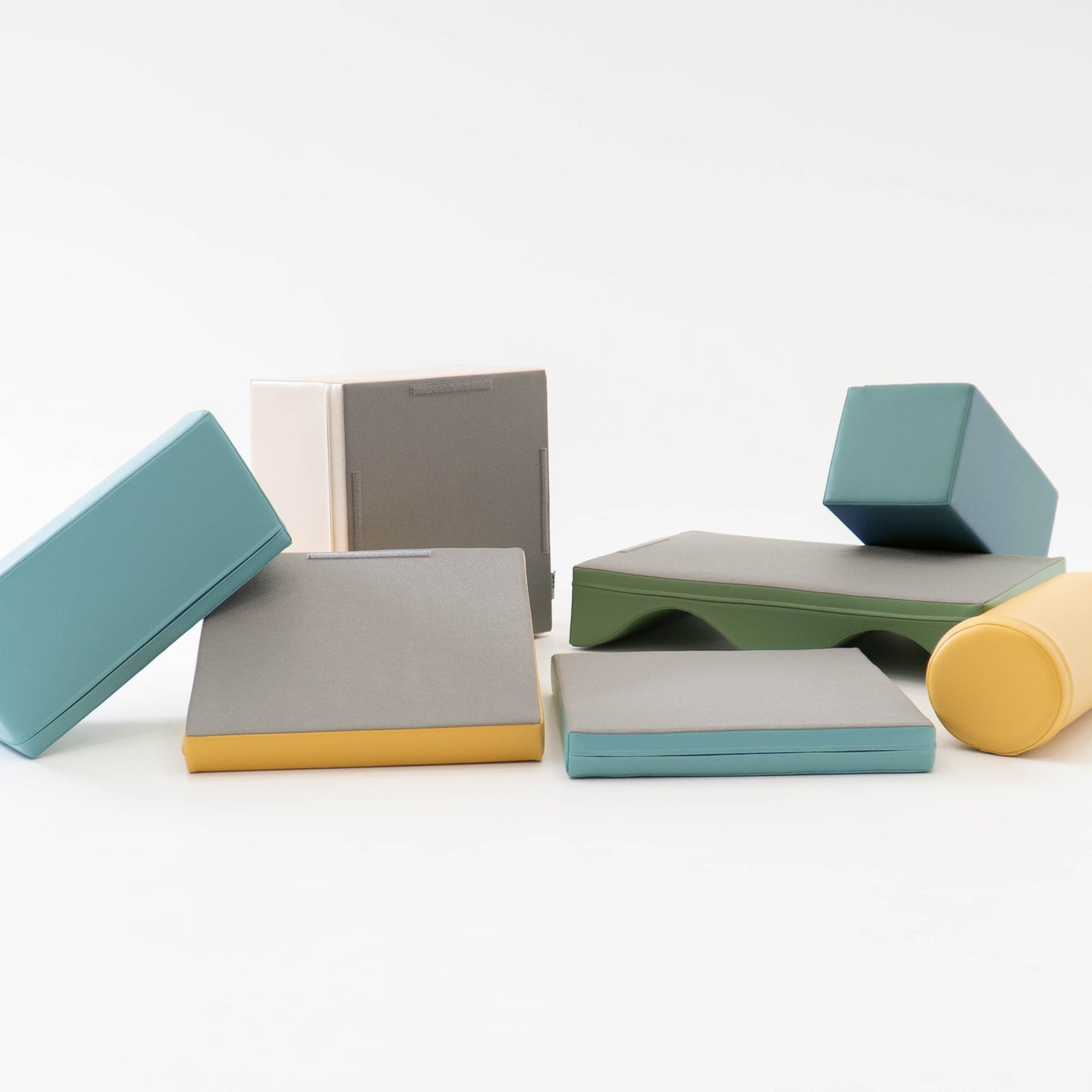 Soft Play Seven Foam Block Set in Pastel Turquoise