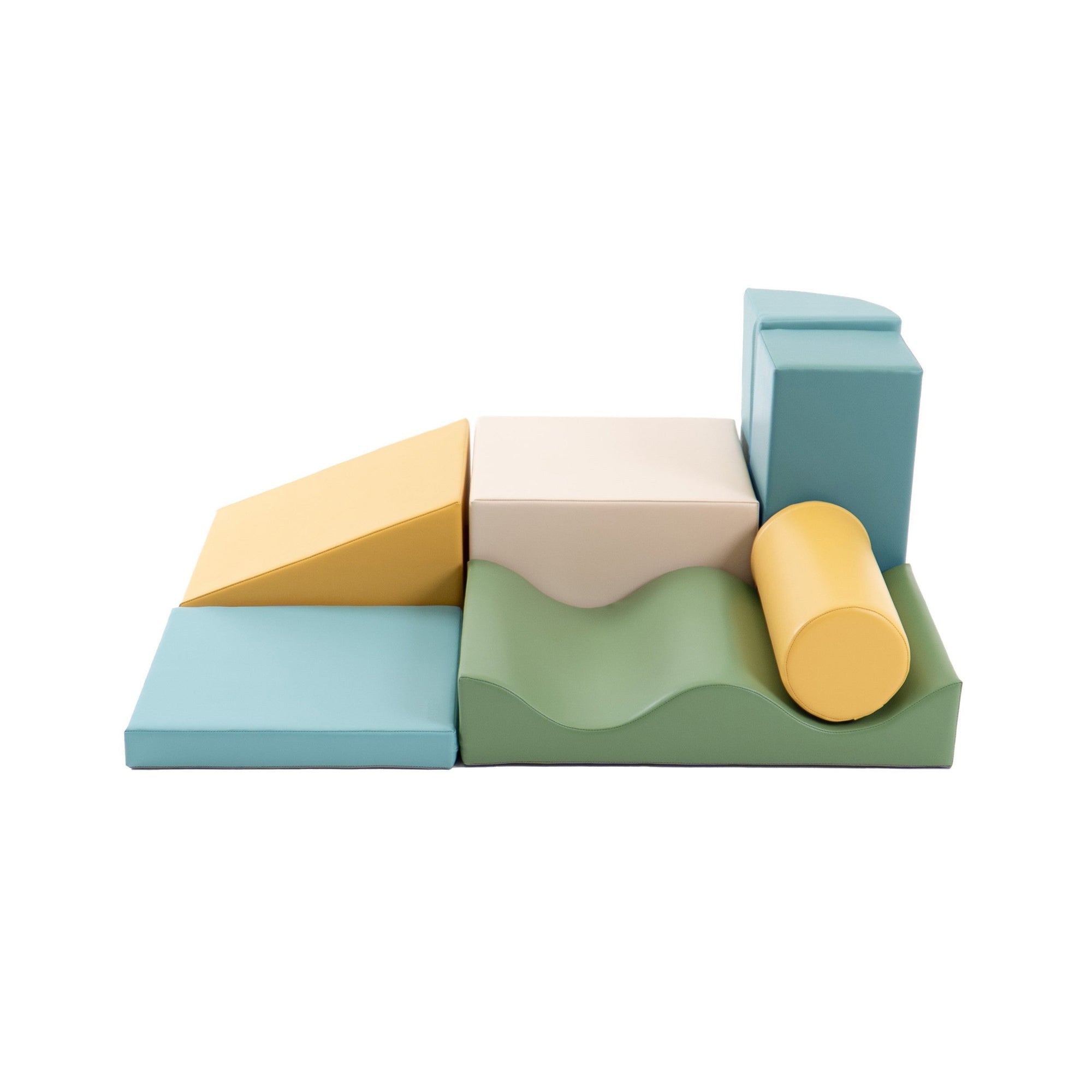Soft Play Seven Foam Block Set in Pastel Turquoise