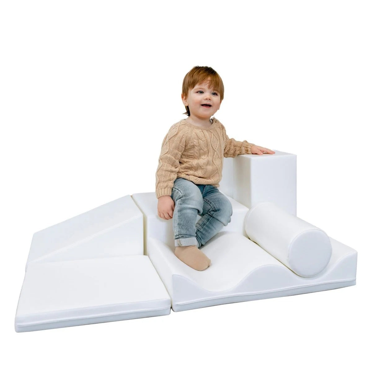 Soft Play Seven Foam Block Set in White