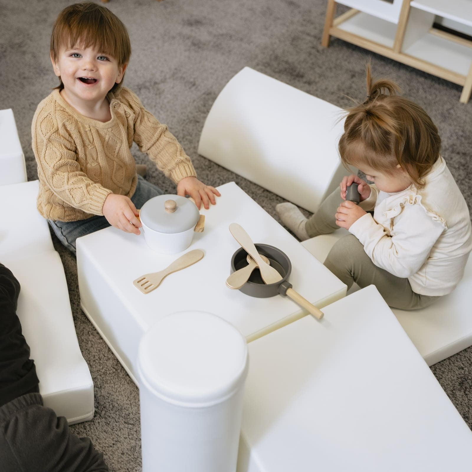 Soft Play Seven Foam Block Set in White