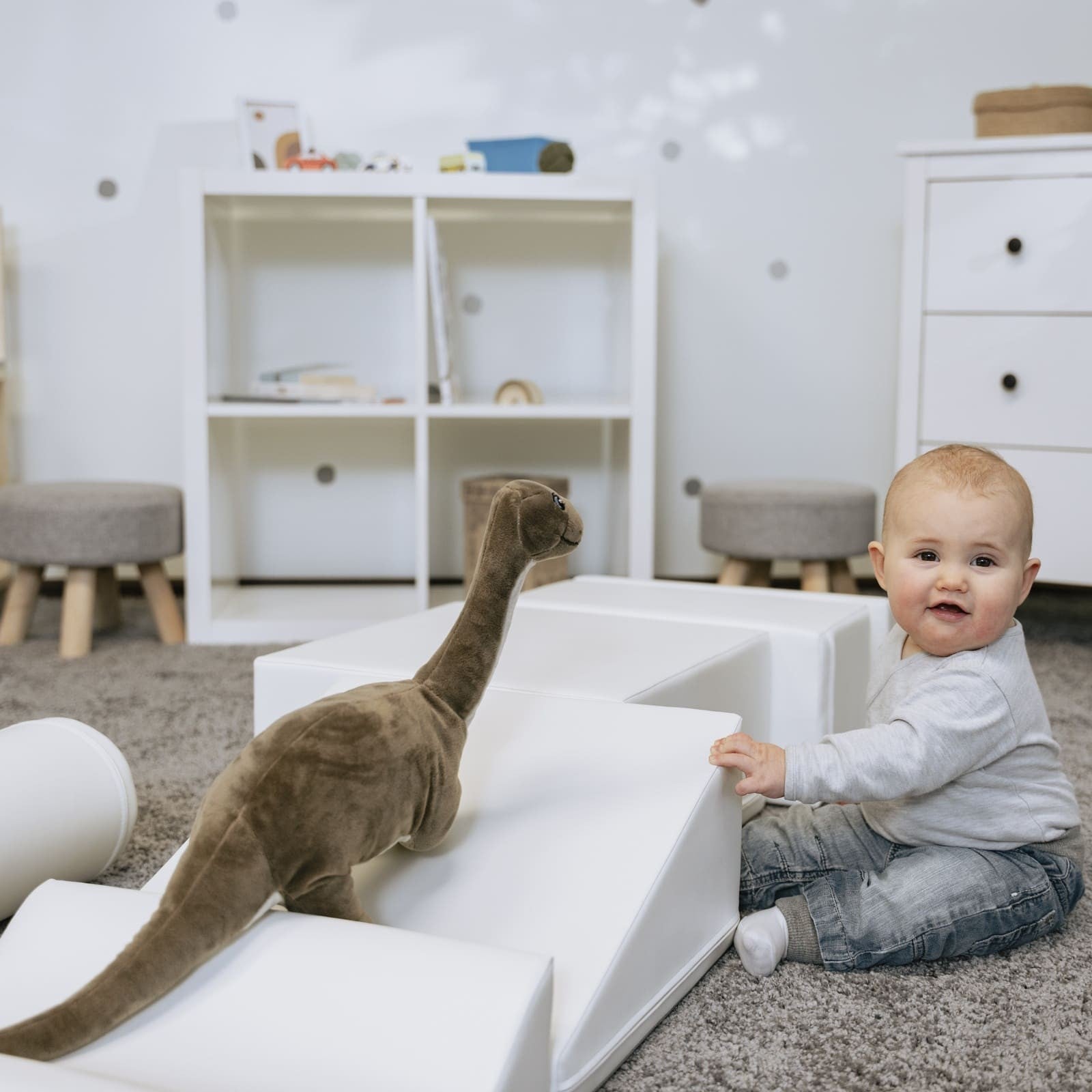 Soft Play Seven Foam Block Set in White
