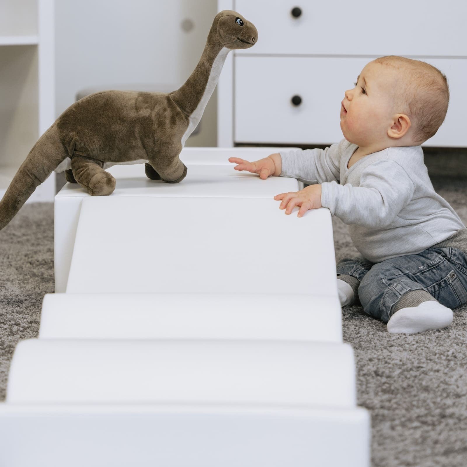 Soft Play Seven Foam Block Set in White
