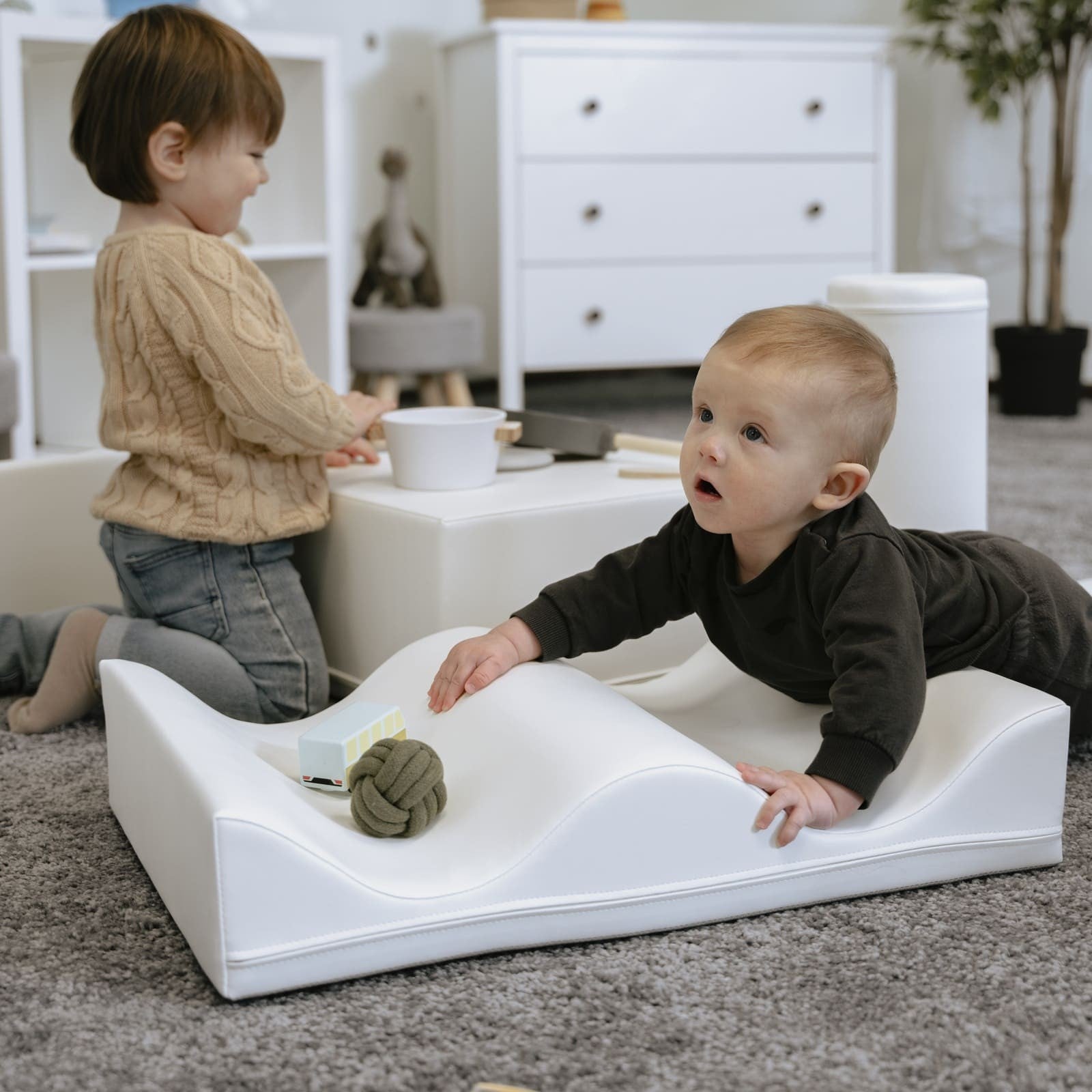 Soft Play Seven Foam Block Set in White