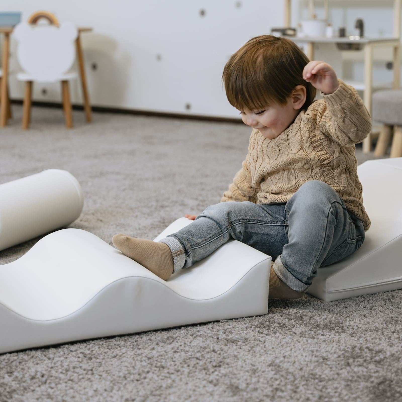 Soft Play Seven Foam Block Set in White