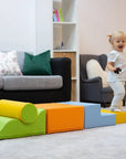Soft Play 6 Foam Block Set in Light Multicolor