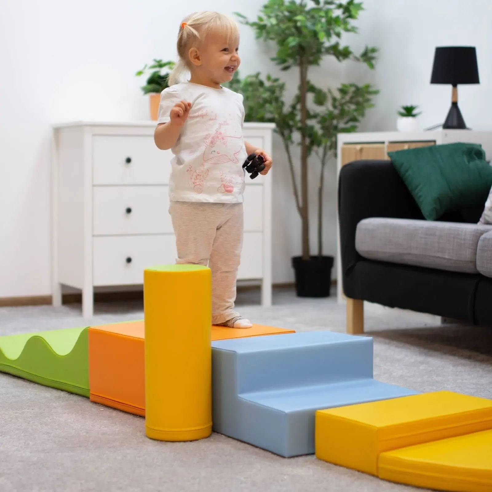 Soft Play 6 Foam Block Set in Light Multicolor