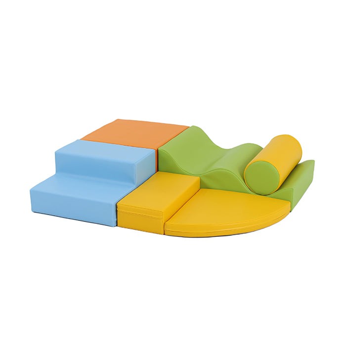 Soft Play 6 Foam Block Set in Light Multicolor