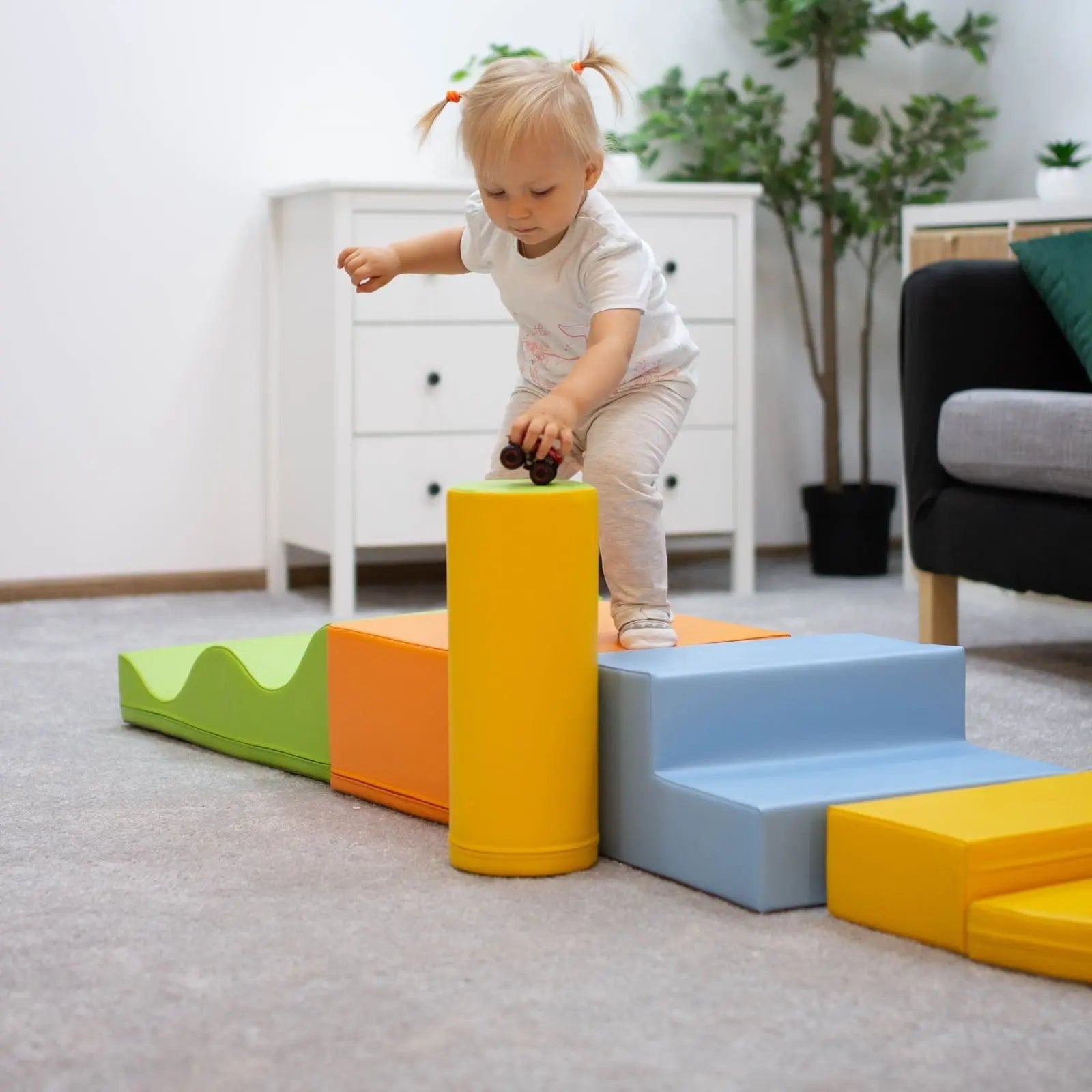 Soft Play 6 Foam Block Set in Light Multicolor