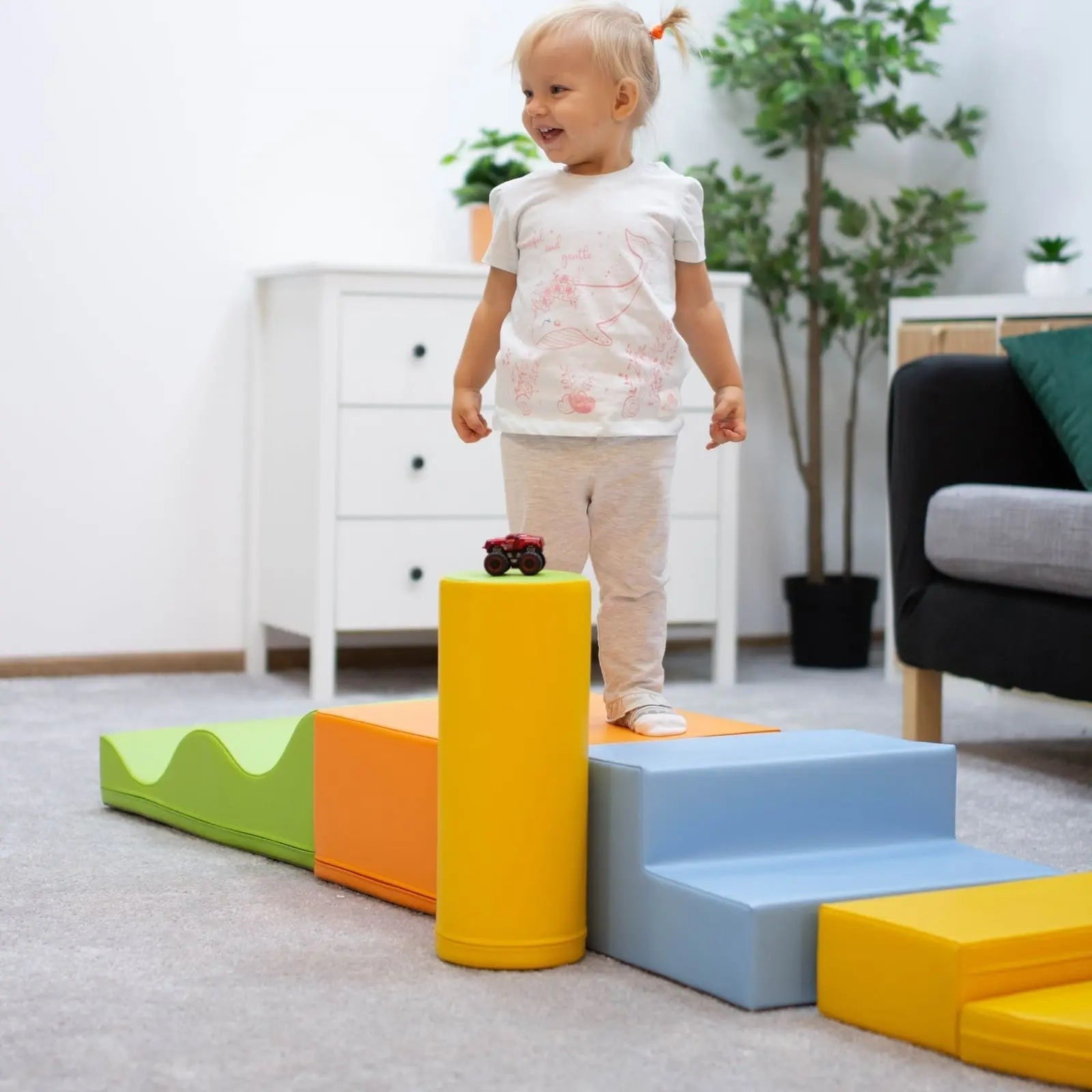 Soft Play 6 Foam Block Set in Light Multicolor