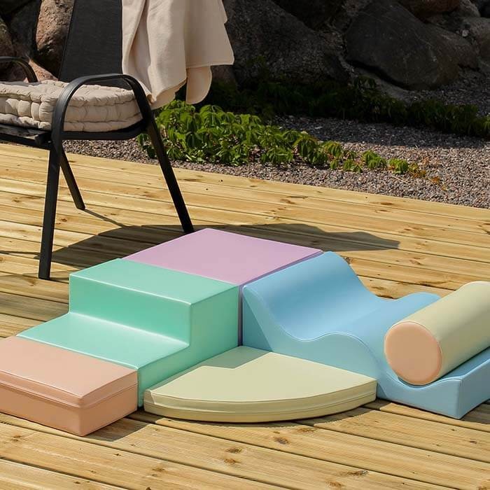 Soft Play Foam Block Set Light Pastel Explorer