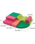Soft Play Explorer Foam Block Set Pink and Green