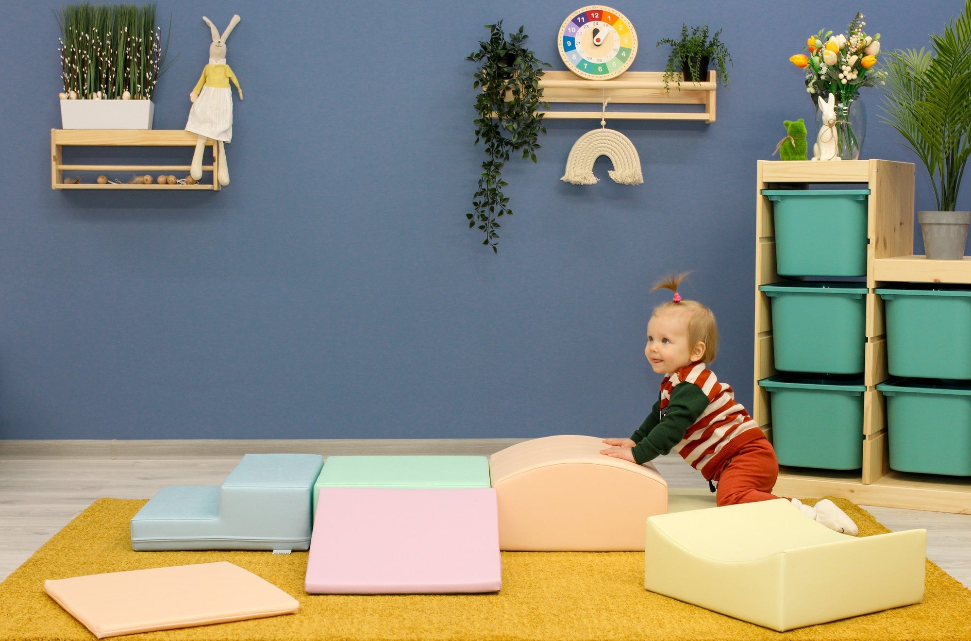 Light Pastel Foam Play Block Set for Toddlers