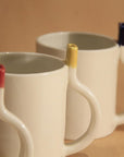 Straw Cup Mug in Red, Yellow and Blue
