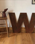 Large 70cm Rusty Metal Letters – XL Industrial Alphabet for Weddings, Home Decor & Shop Signs House Numbers