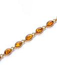 Gold Plated Dainty Oval Bracelet