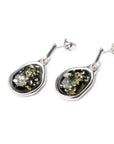 Green Amber ELEMENTS Drop Earrings