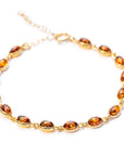 Gold Plated Dainty Oval Bracelet