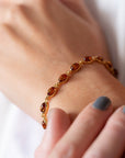 Gold Plated Dainty Oval Bracelet
