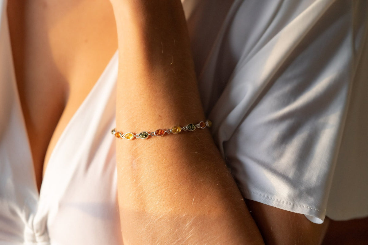 Dainty Multicolour Amber Bracelet