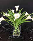 Silk Flower Arrangement White Calla Lilies
