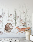 Woodland Forest Wall Decals for Kids | Animals and Tree Wall Decals | Nursery Woodland Stickers