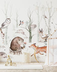 Woodland Forest Wall Decals for Kids | Animals and Tree Wall Decals | Nursery Woodland Stickers
