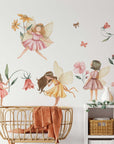 Fairy Wall Decal | Watercolor Fairies Wall Decal | Nursery Fairytale Sticker